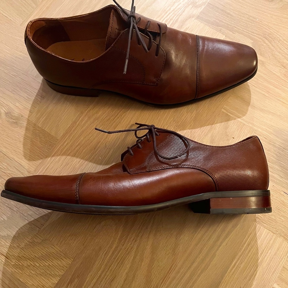 Men's Postino Leather Oxford | Cognac | Size 11